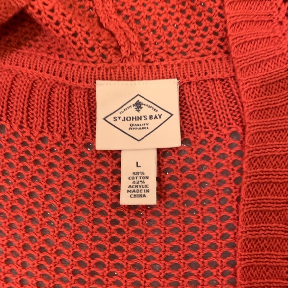 St. John’s Bay Cardigan Hooded Large - Picture 7 of 10